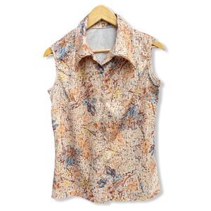 Vintage Polyester Sleeveless Blouse